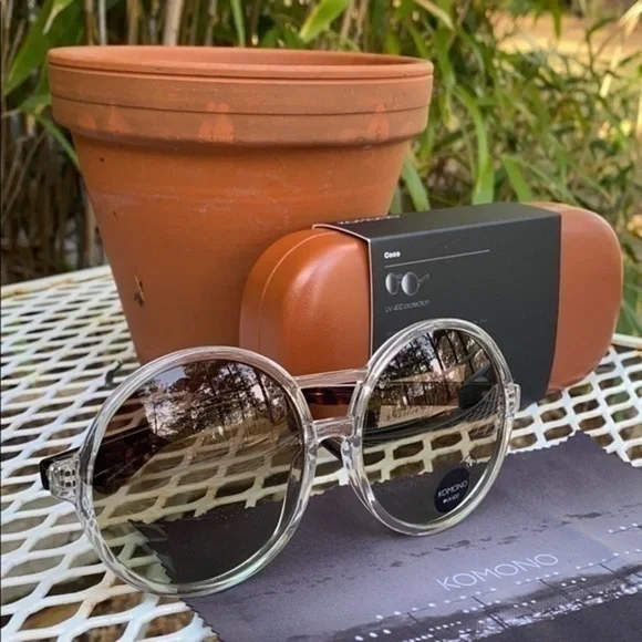 KOMONO Coco Clear / Tortoise Sunglasses New - Picture 6 of 16